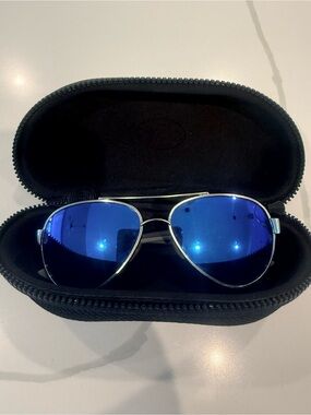 Costa Aviator Sunglasses with Blue Lenses